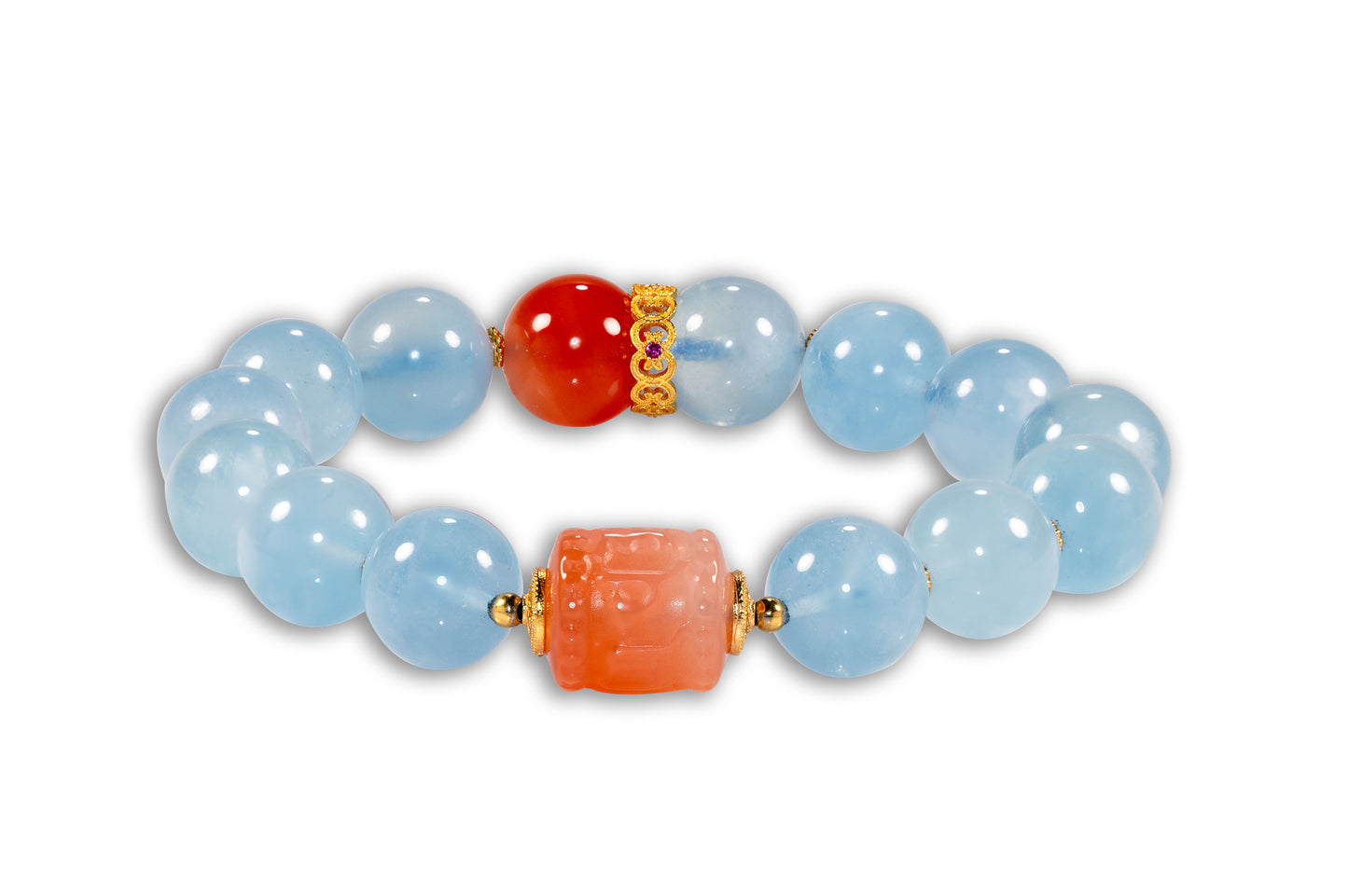 Serene Azure Heart Bracelet