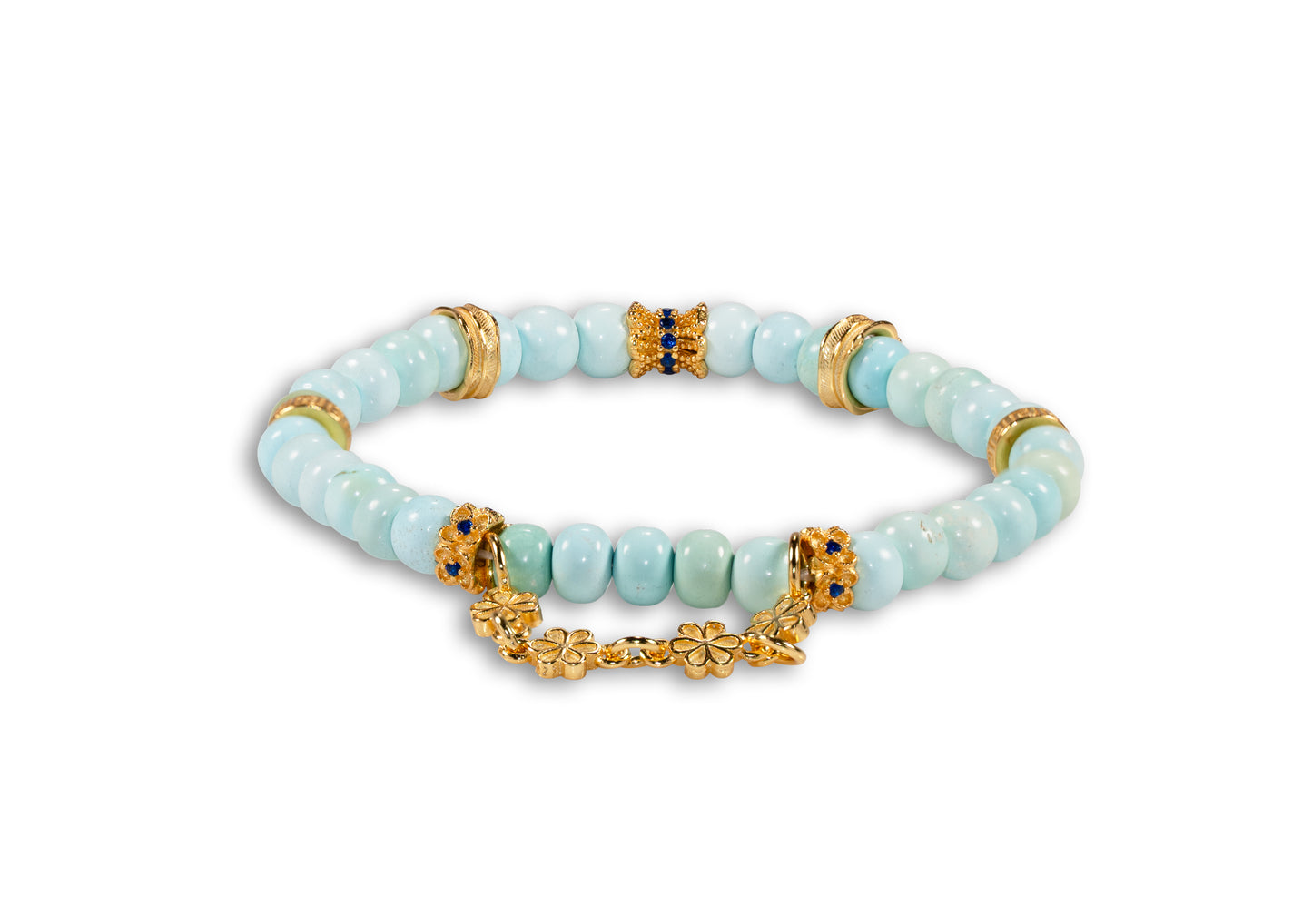 Blue Starry Blossoms Bracelet