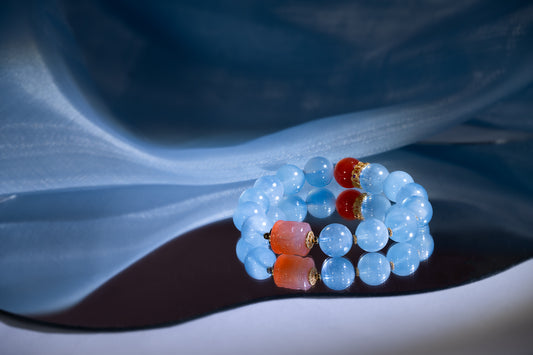Serene Azure Heart Bracelet