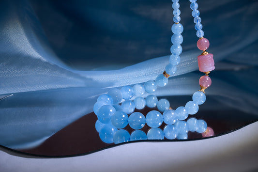Serene Azure Heart Necklace