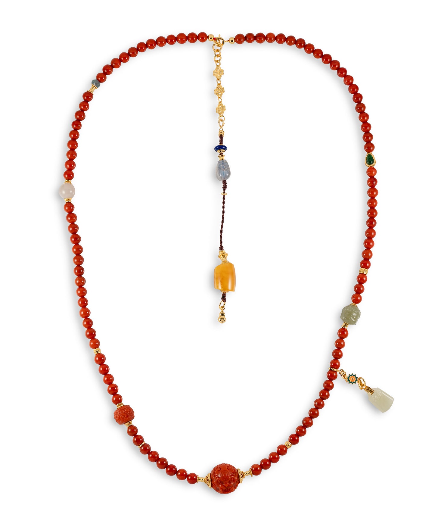 Crimson Glow of Good Fortune Necklace